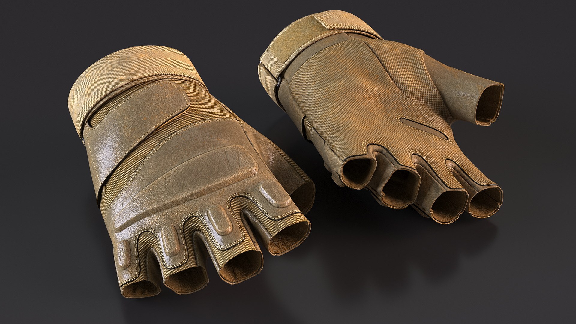 3D Tactical Fingerless Gloves - TurboSquid 2205390
