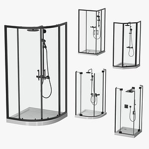 3D Shower enclosures Cezares set 2