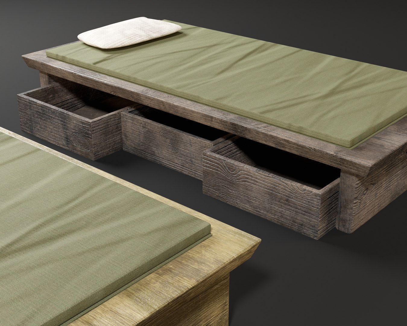 Japanese Tatami Futons Model - TurboSquid 2357182