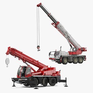 compact mobile cranes rigged model