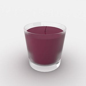 Candle  on glass