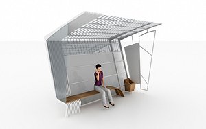 3D model bus station