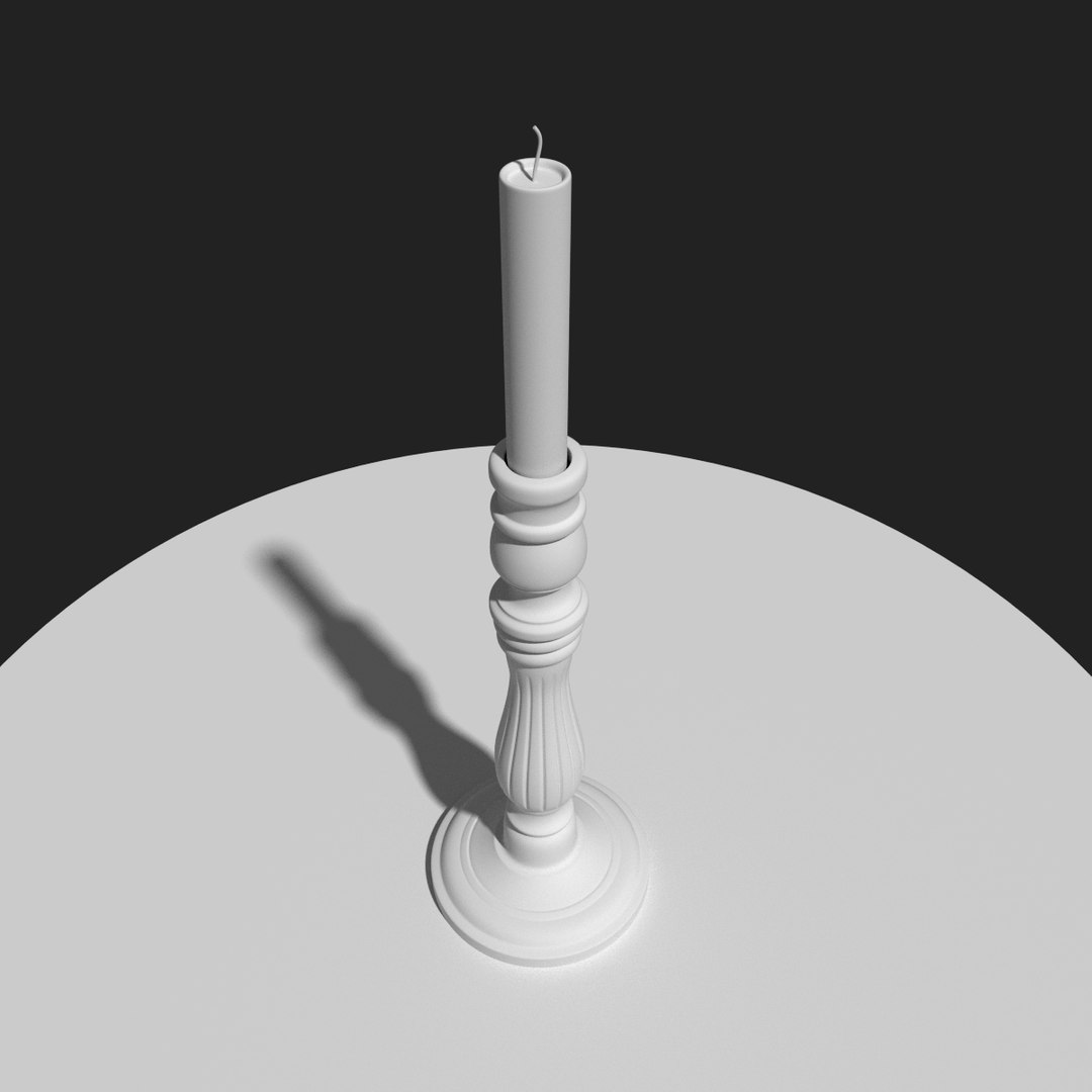 Wood Candlestick 3d Max