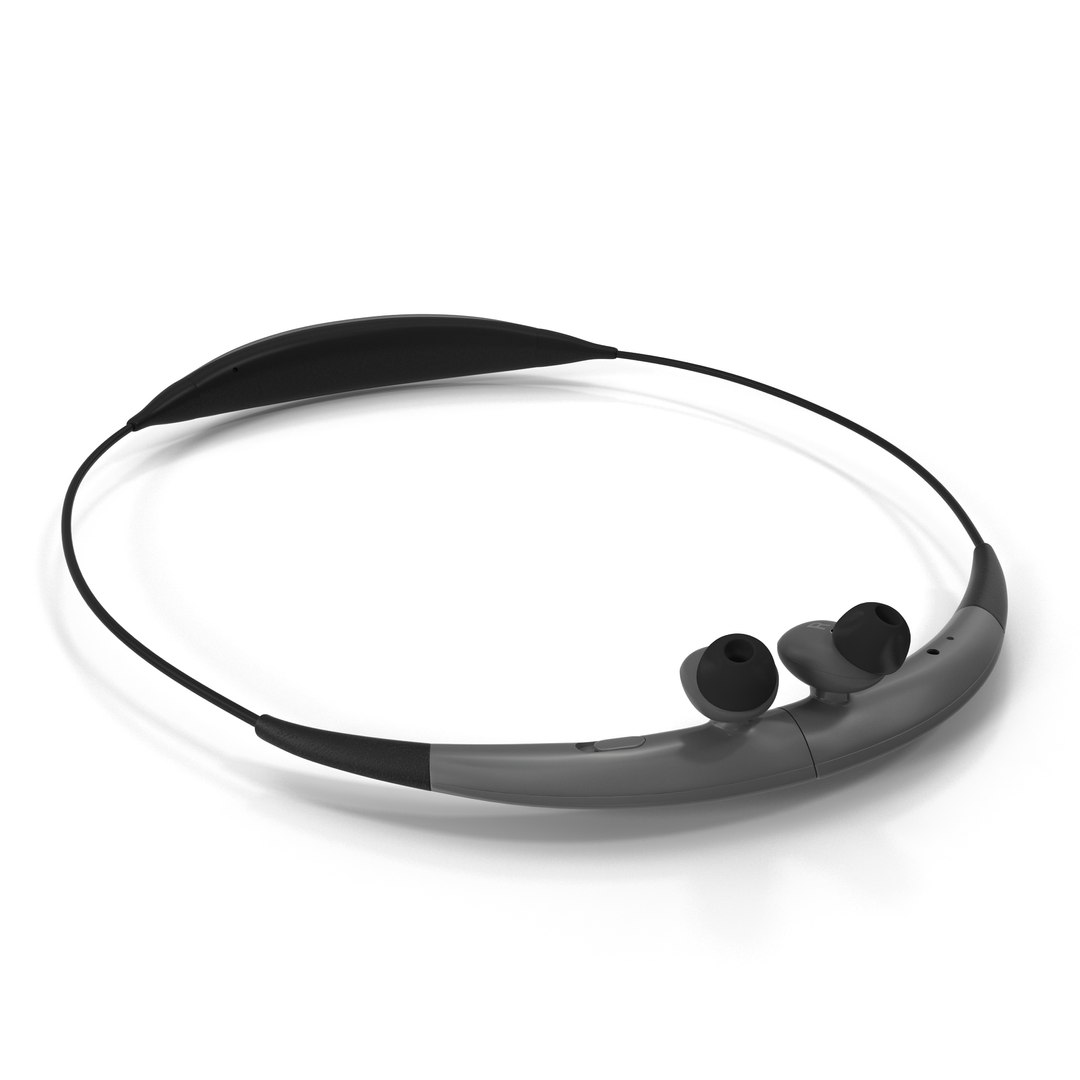 Bluetooth Headset Samsung Gear Circle Folded Silver 3D model preview
