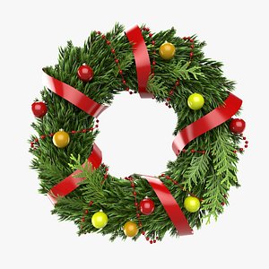 christmas wreath 2 3d model