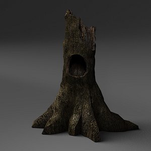 obj hollow forest tree stump