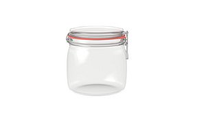 Glass clip lock jar