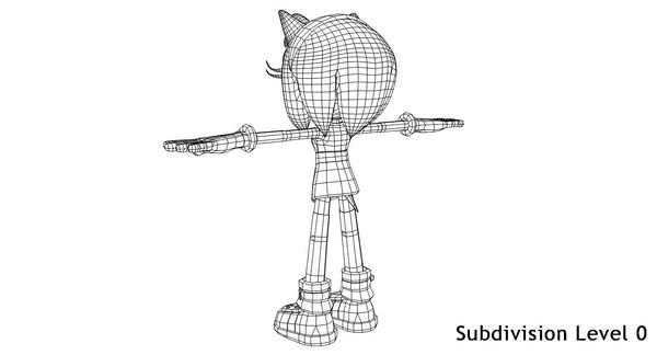 3d model amy rose rigged