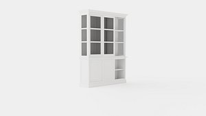 Assonet display cabinet white 3D