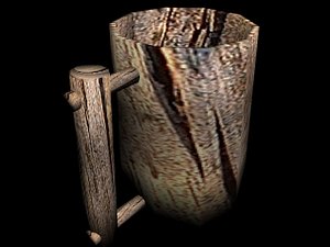 free 3ds model wooden mug