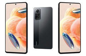 Xiaomi Redmi Note 12 Pro 4G Black Low Poly 3D model