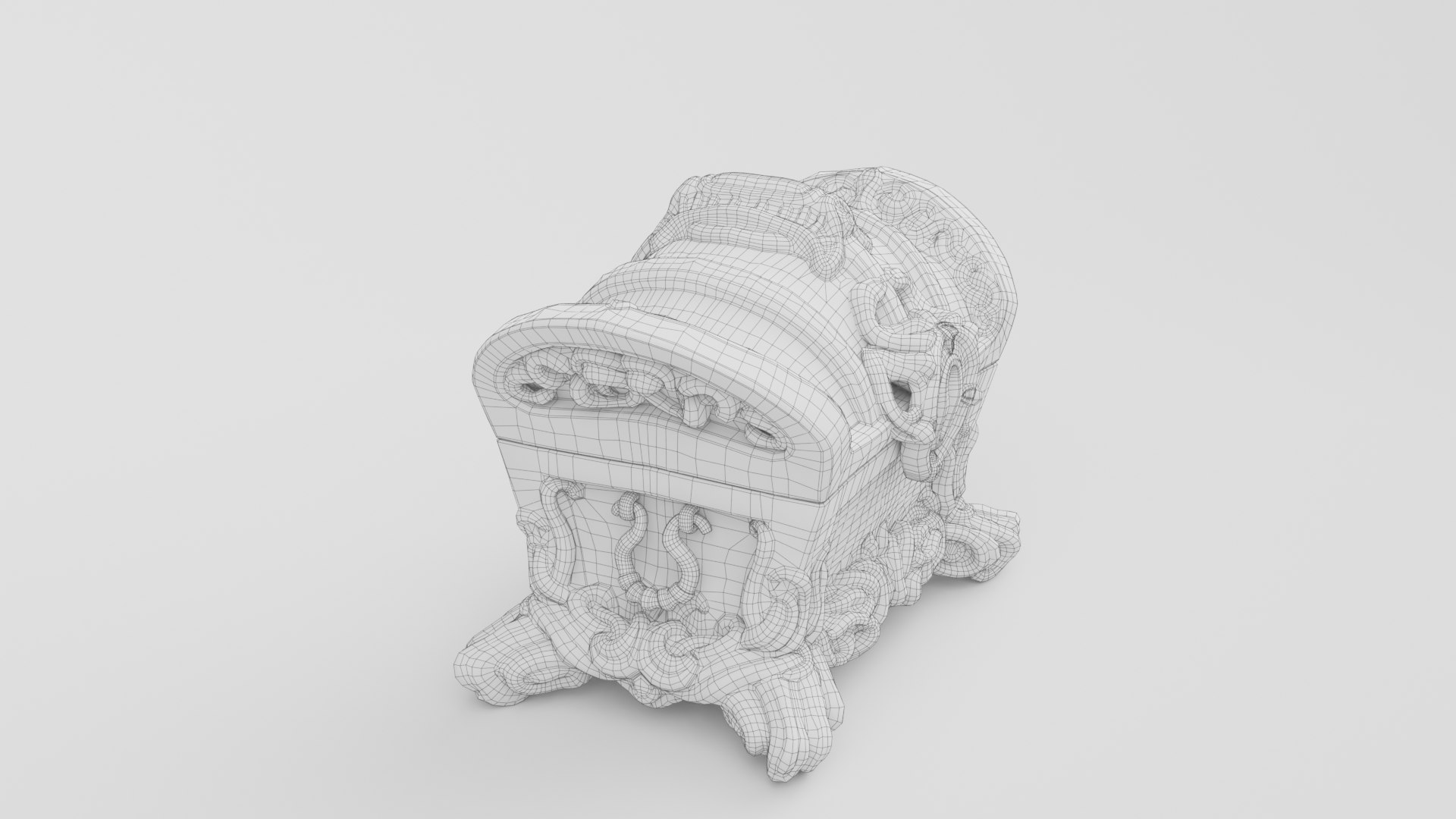 3D stylized metal chest pattern - TurboSquid 1617130