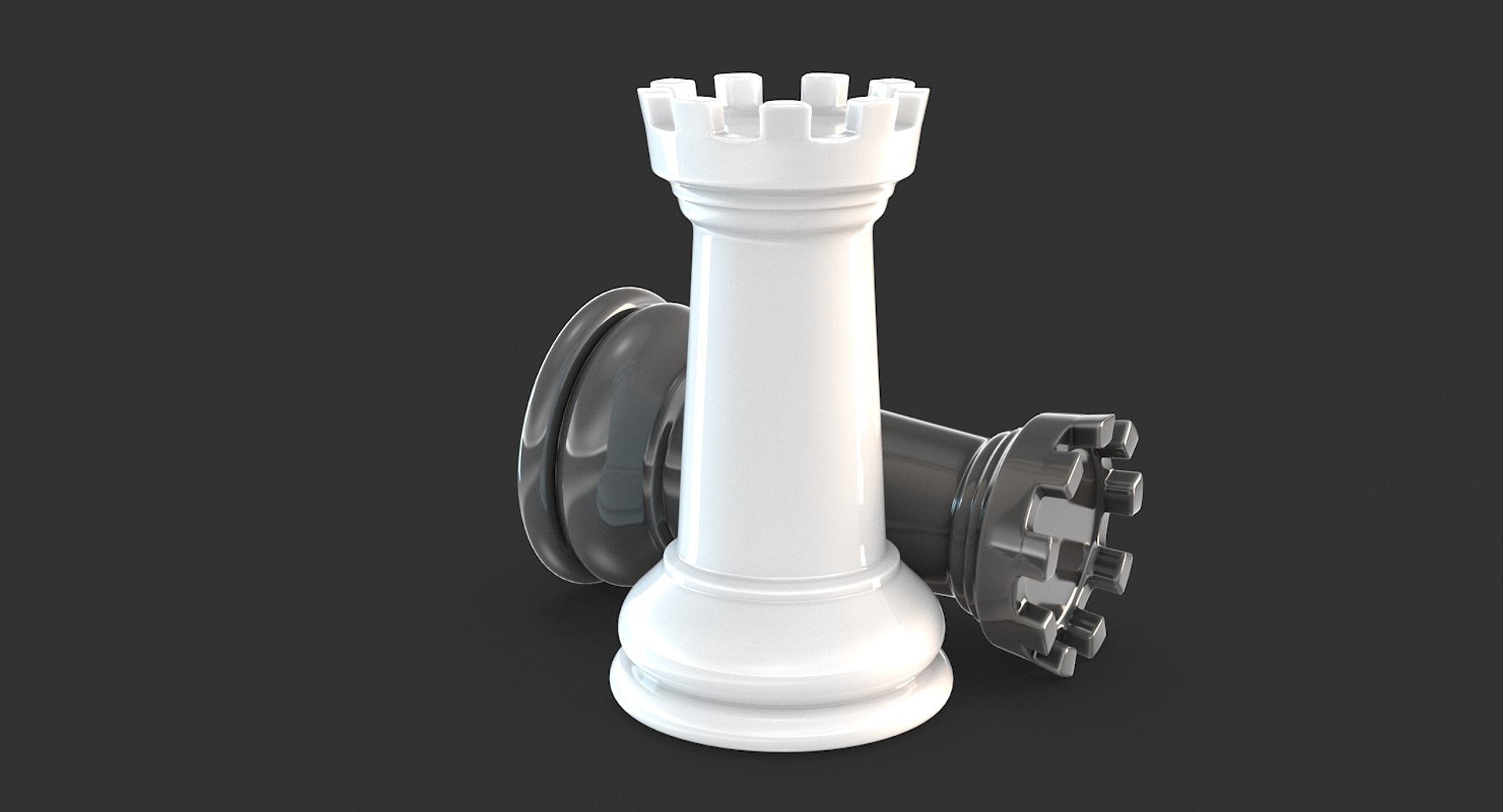 Chess Piece Rook White 3D, Incl. strategy & play - Envato Elements