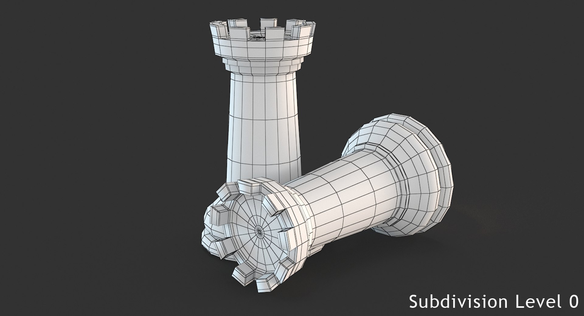 Chess Rook 2.5 Tall, 3D CAD Model Library