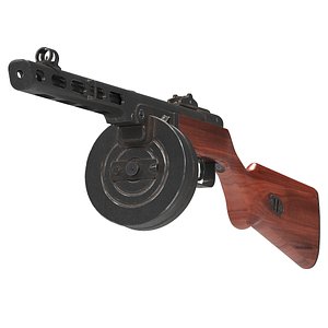 PPSh41 Submachine Gun with Inner Workings