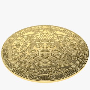 pre columbian gold coins 3D model
