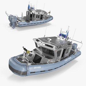 Armed Coast Guard Interceptor Vessel Rigged
