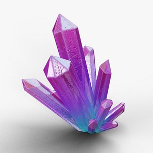 3D colorful crystal magical model