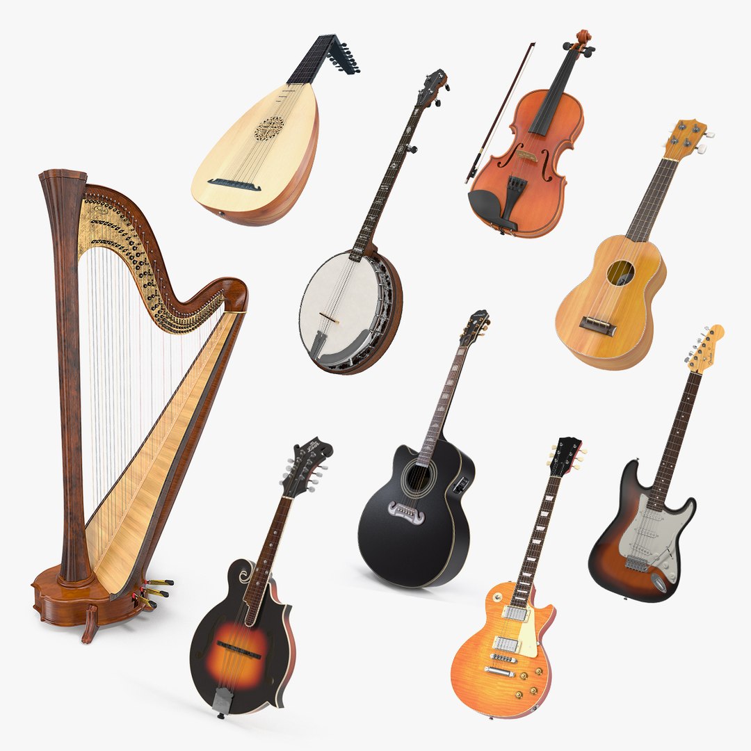 Stringed Instruments Collection 4 3D model preview