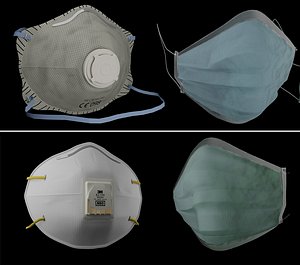 3D ffp2 mask model