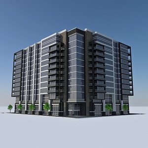 Modern Apartment City Building HD Cityscape Tile 4