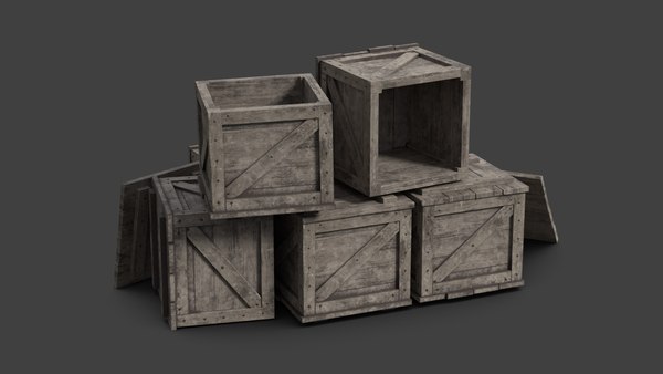 Medieval Wooden Crate Pack - Old Wooden Crate Pack 3D model ...
