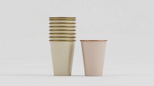 3D Paper Cups model