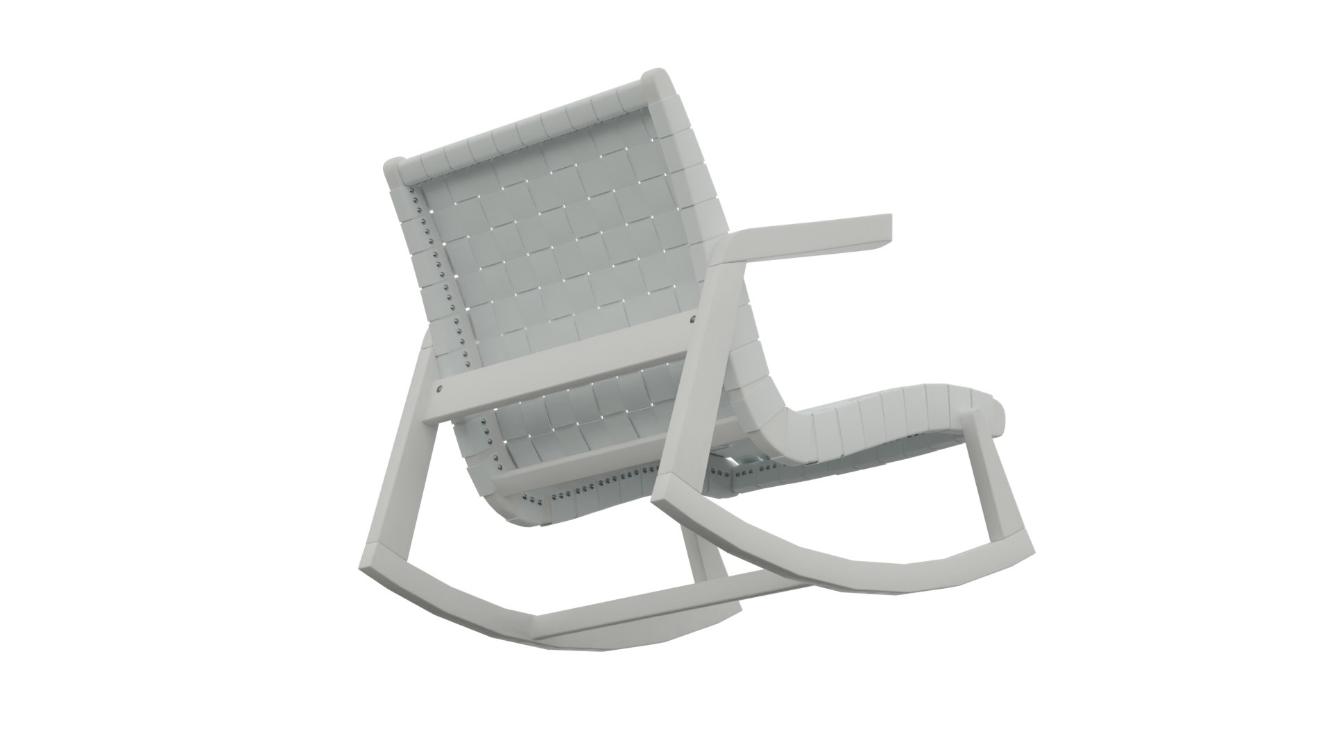 3D Pale Blue Rocking Chair - TurboSquid 2237478