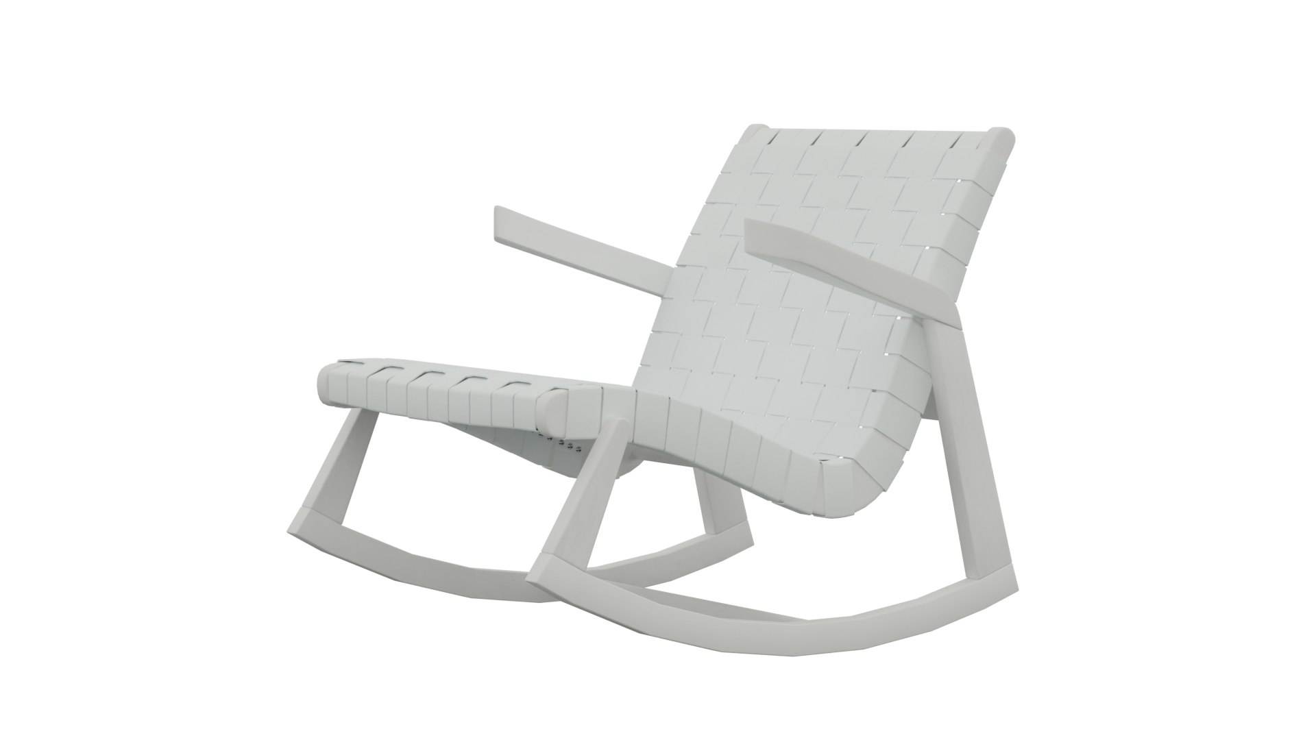3D Pale Blue Rocking Chair - TurboSquid 2237478