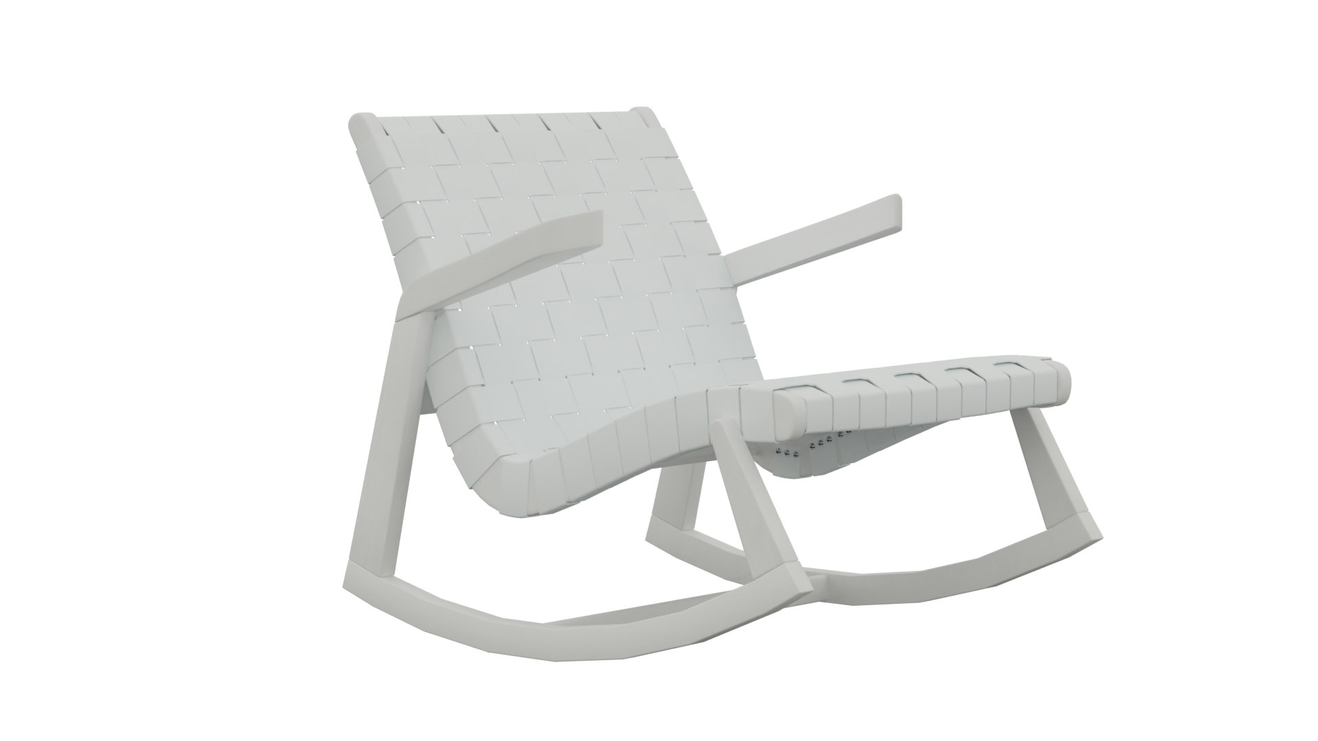 3D Pale Blue Rocking Chair - TurboSquid 2237478