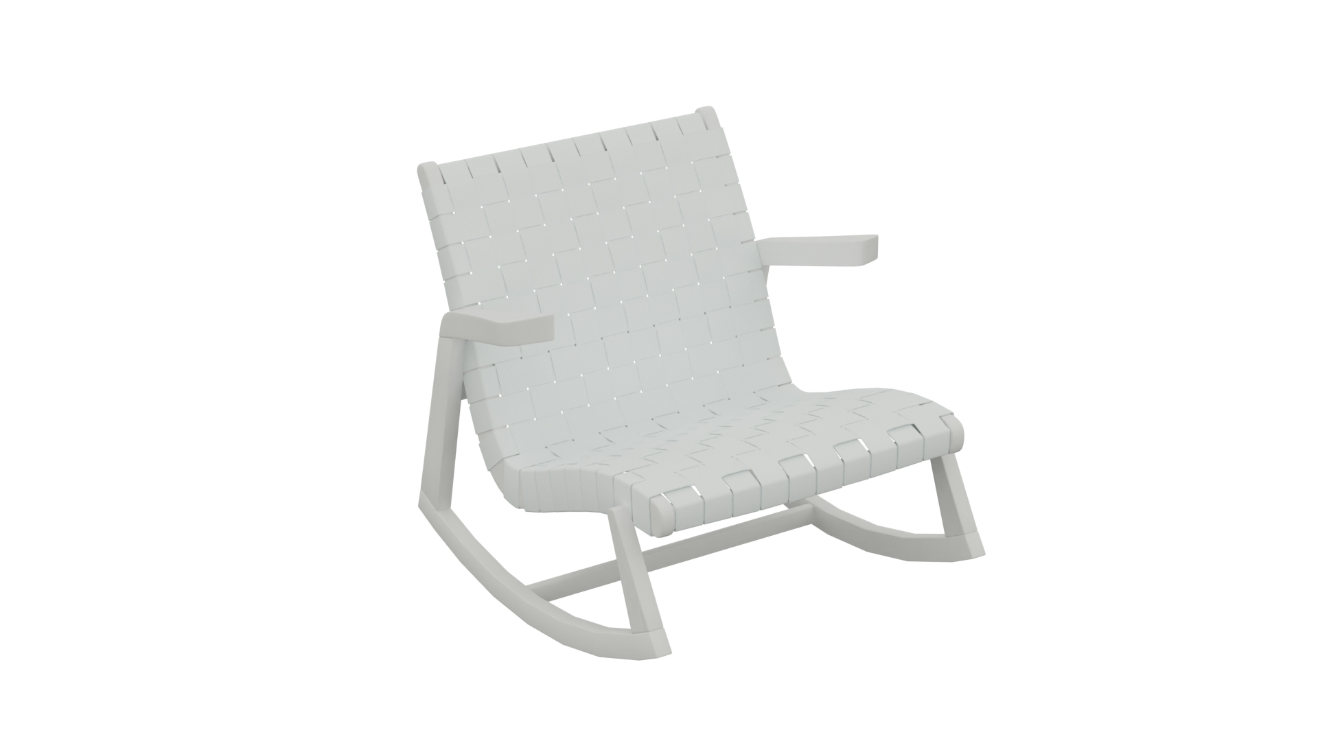 3D Pale Blue Rocking Chair - TurboSquid 2237478