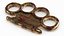Vintage Heavy Brass Knuckles with Blood Traces