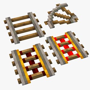 Minecraft Rail 3D model