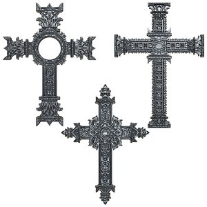 3 Christian cross V 08 3D model