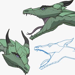 3D Guides Green Dragon 3D model