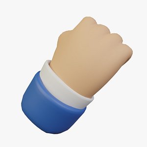 Clenching Fist Icon 3D model