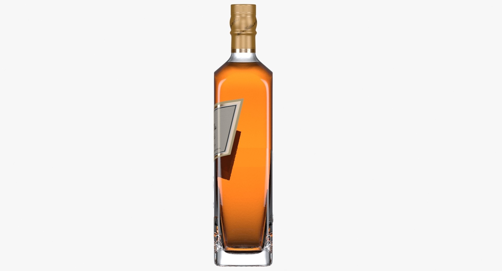 3D johnnie walker gold label bottle model - TurboSquid 1389184