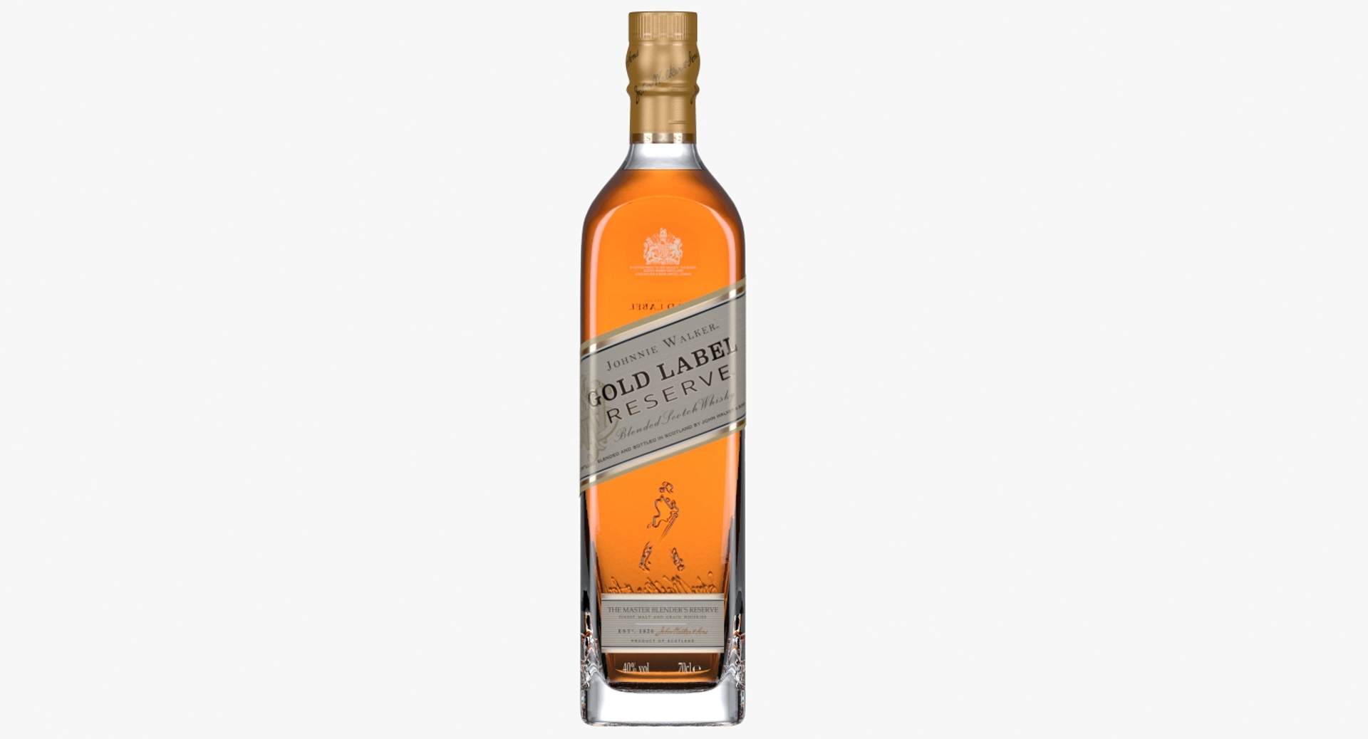 3D johnnie walker gold label bottle model - TurboSquid 1389184