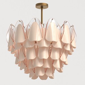 Restoration Hardware Petal Glass Medium Pendant 3D model