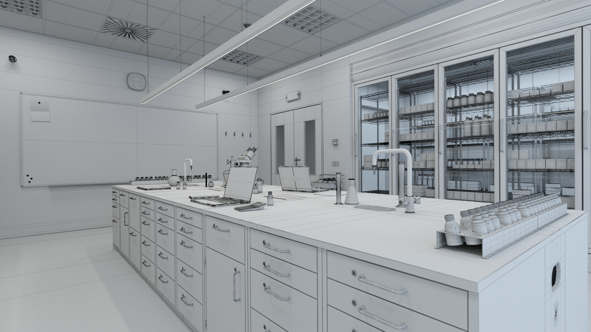 3D laboratory lab TurboSquid 1647739