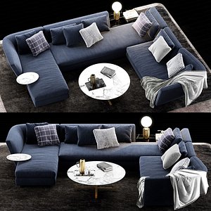 3D model minotti seymour sofa 3