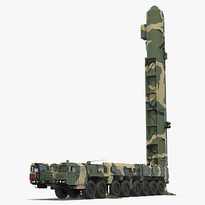 Scud Transporter Erector Launcher Topol-M in Upright Position