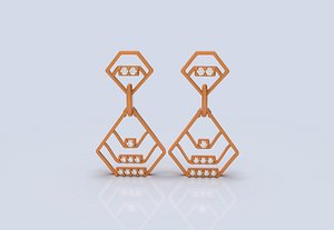 Simple Earring - 004 3D 3D model