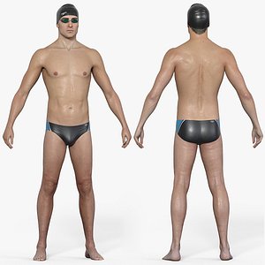 Competitive swimmer - Rigged 3D