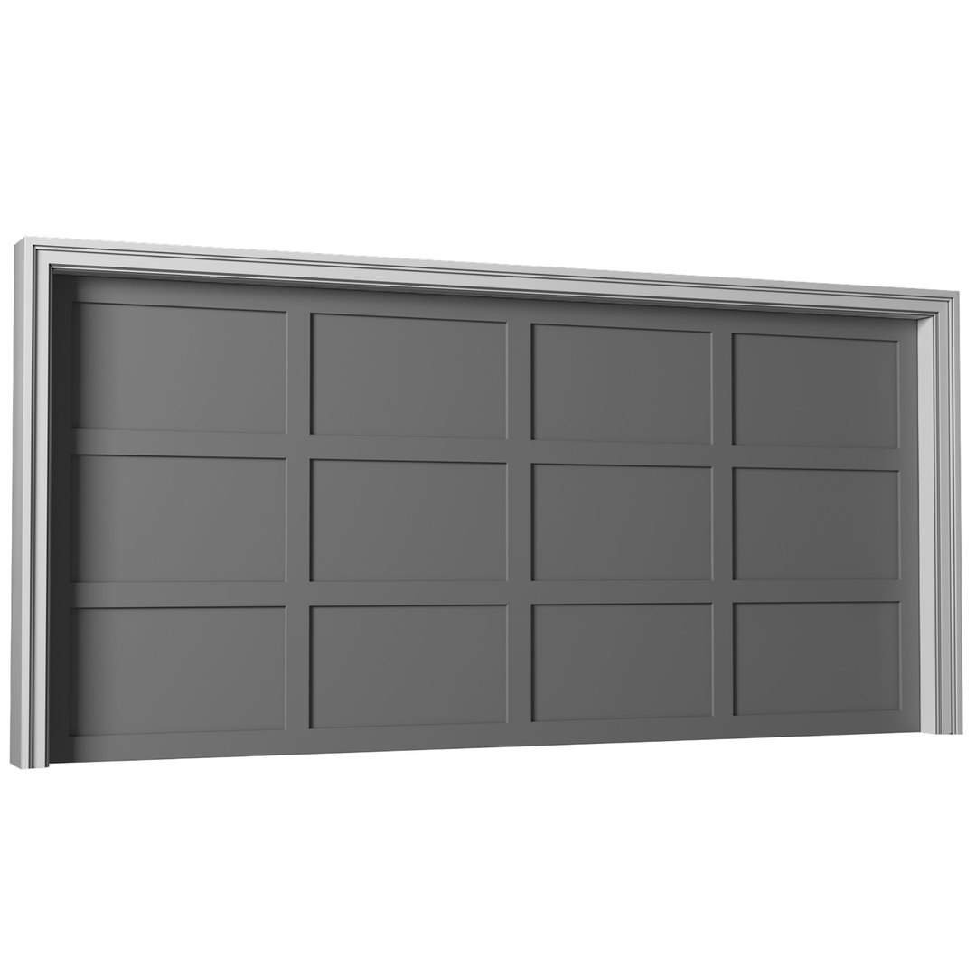 3D Automatic Modern Garage Doors TurboSquid 2082679