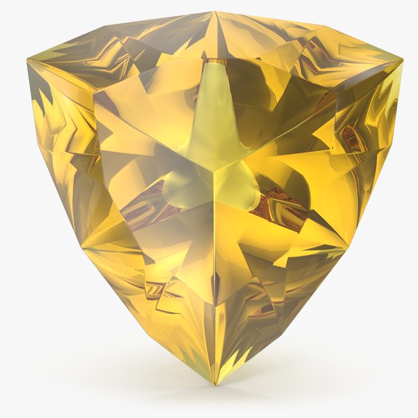 Shield Cut Yellow Sapphire 3D