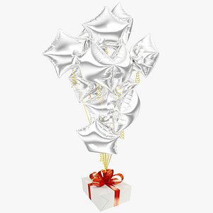 Gift with Balloons Collection V9 3D model