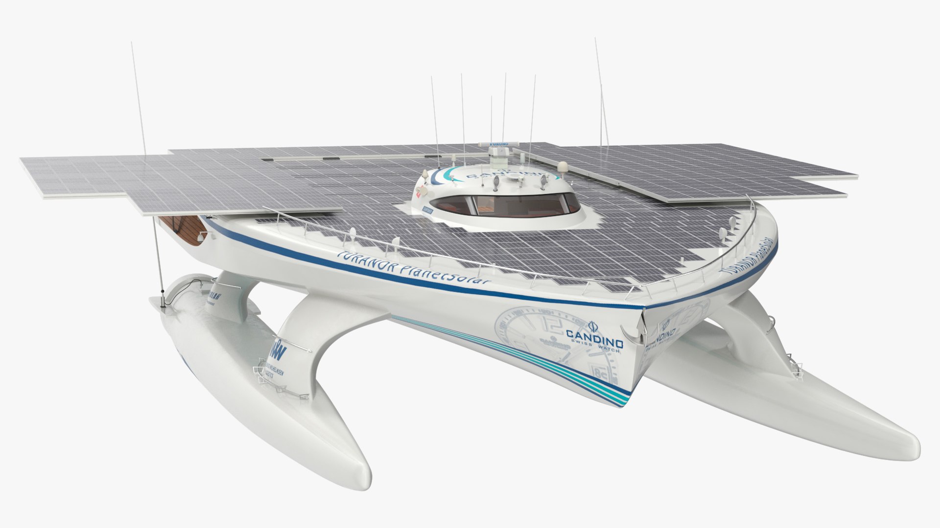 Electric Boat PlanetSolar Simple Interior 3D model preview