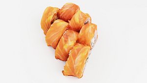 Rolls with fresh salmon tuna and cheese