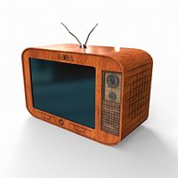 old wooden television